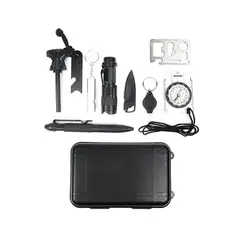 GENERICO - Estuche de Supervivencia Caja Herramientas Camping Emergenci