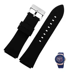 GENERICO - Correa Silicona para Reloj GUESS W0247G3 - W0040G3 - W0040G7 - Negro