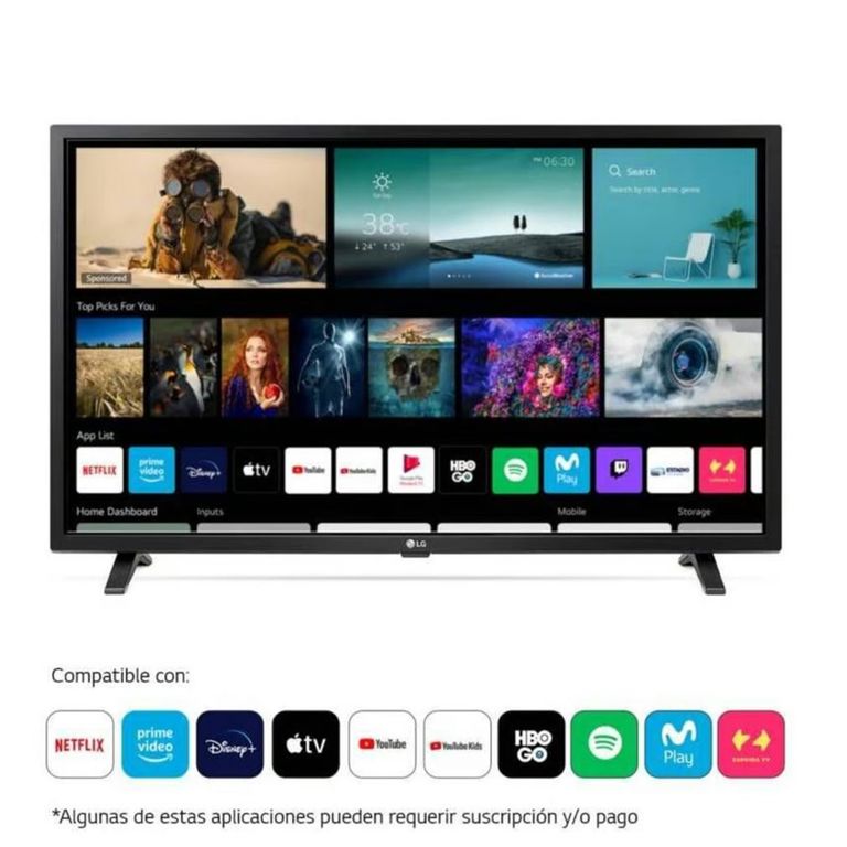 Televisor 32 LED Smart TV HD con ThinQ AI 32LQ600BPSA