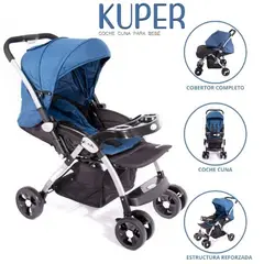 EBABY - Coche de paseo Kuper EB1143-1 con Bandeja Azul