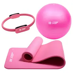 XTREME SPORT - Set Mat de Yoga 10mm + Pelota de Yoga 65cm + Aro de Pilates