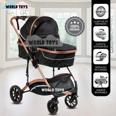 BABY - Coche Cuna Moisés de Lujo «BABY MIAMI» Black