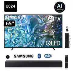 SAMSUNG - Combo televisor QLED Tizen OS Smart Tv 65 4K QN65Q60DAGXPE+ Soundbar HW C400