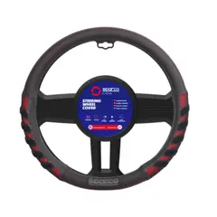 SPARCO - Cubre Volante Negro-Rojo para Auto SPS101RD