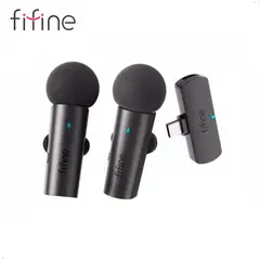 FIFINE - - Micrófono Lavalier M8 Wireless Type C Omnidireccional