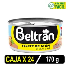 BELTRAN - Filete De Atún En Agua Y Sal Beltrán 170 Gr Caja X 24 U.