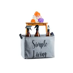 DORELINE - Mini canasta rectangular color plomo Simple living 15x24x15 cm