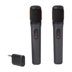 JBL - - Micrófono PartyBox Wireless Recargable Karaoke Pack x2