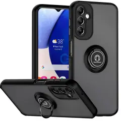 GENERICO - Funda Case para SAMSUNG A14 5G NEGRO Ahumado C Anillo Antishock