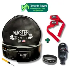 MASTERPOWER - CINTURON - MASTER POWER + STRAPS ROJO + MAGNESIO 50ML