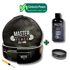 MASTERPOWER - CINTURON - MASTER POWER + MAGNESIO 250ML + PULSERA