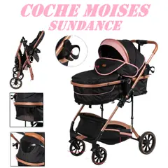 EBABY - Nuevo Coche Moises Plegable Sundance -Rosa