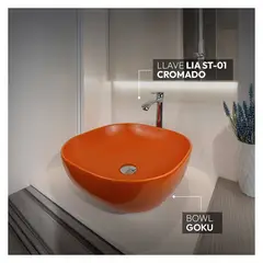 STONE - COMBO BOWL GOKU + LIA ST-01 + DESAGUE POP UP SREBOSE PBOWL 18CM