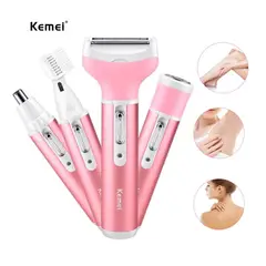 KEMEI - Depiladora Eléctrica Recargable 4en1 para Mujer