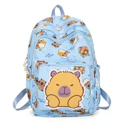 GENERICO - Mochila juvenil capibara escolar mujer multifuncional