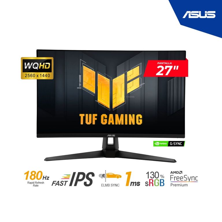 MONITOR TUF GAMING VG27AQ3A 27 FAST IPS QHD 180Hz 1ms HDMI DP
