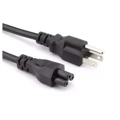 GENERICO - Cable de Poder para Laptop / Entrada Trebol un hilo 1.8 Metros