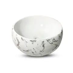 FRATELLI - Bowl de Loza Redondo Blanco con Negro 40x40x15cm