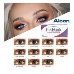 GENERICO - LENTE DE CONTACTO LCFL01 CON ALTA TRANSMISIBILIDAD DE OXÍGENO FRESHLOOK COLORBLENDS COLOR BLUE