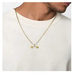 OEM - Collar Hombre Mancuerna Pesa Fit Gym Acero Inoxidable 316L