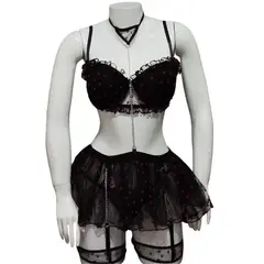 GENERICO - BRALETTE LENCERIA PORTALIGA LIGERO ENCAJE SIEMPRE LISTA