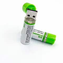 GENERICO - Pilas recargables AA de 15V con cable tipo C