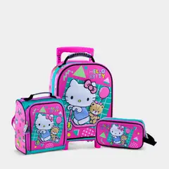 SCOOL - SET 3P MALETA ESCOLAR PARA NIÑOS 803792 HELLO KITTY