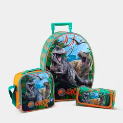 SCOOL - SET 3P MALETA ESCOLAR PARA NIÑOS 804037 JURASSIC PARK