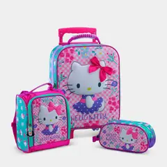 SCOOL - SET 3P MALETA ESCOLAR PARA NIÑOS 803788 HELLO KITTY