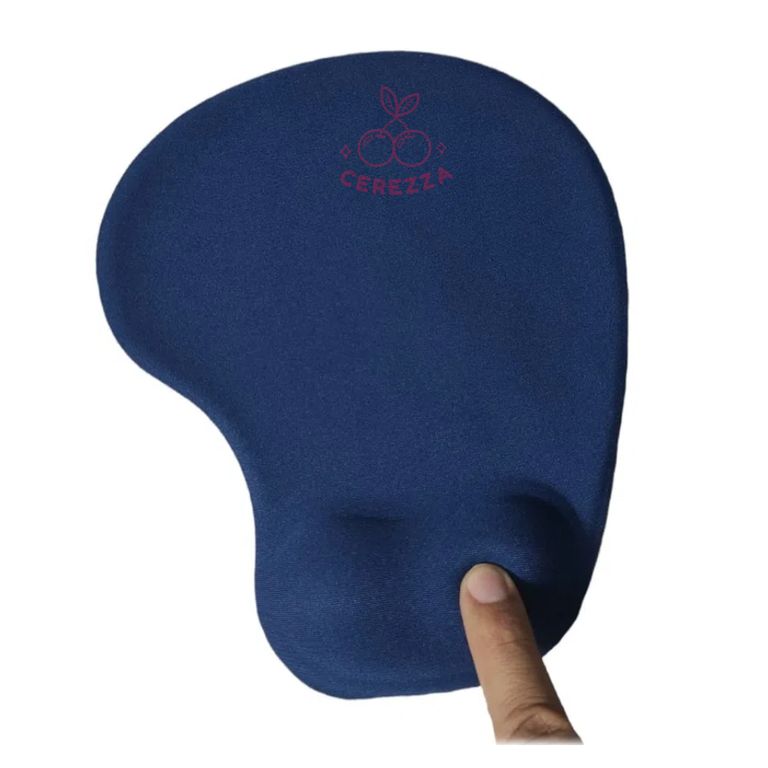 Pad Mouse Ergonómico Con Apoyo En Gel Para La Muñeca Azul Oscuro