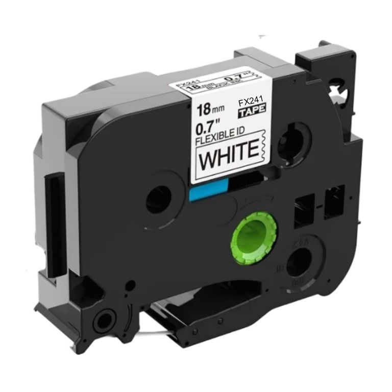CINTA BROTHER COMPATIBLE Tz2-FX241 18MM LETRA NEGRO SOBRE BLANCO