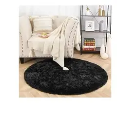 GENERICO - Bajada de Cama Redonda 150cm Negro