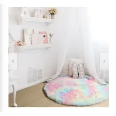 GENERICO - Bajada de Cama Redonda 150cm arco iris