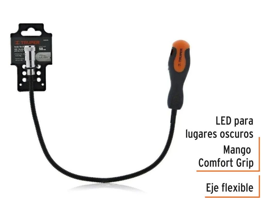 Iman flexible con Led carga 3kg 58cm