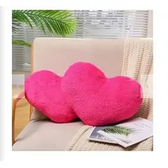 GENERICO - COJIN CORAZON PELO CORTO 35X35 fucsia