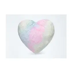 GENERICO - COJIN CORAZON PELO CORTO 35X35 arco iris