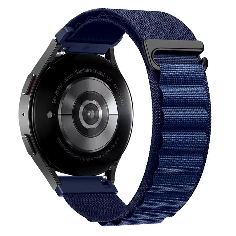 Correa 22mm nylon para Huawei Watch Gt5 Gt5pro Gt4 Gt3 46mm azul