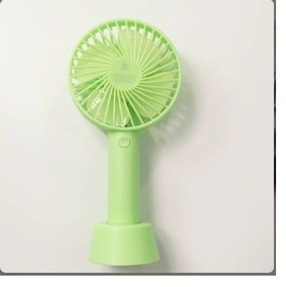 Mini ventilador de mano eléctrico recargable Verde
