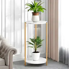 GENERICO - Mesa auxiliar Moderna y Elegante con Detalles tipo Mármol