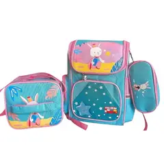 GENERICO - Set Mochila Escolar oficio cartuchera lonchera animalitos