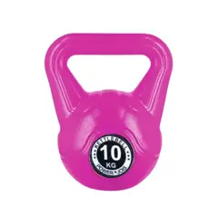 GENERICO - Pesa Rusa o Kettlebell Deporte -10 kg pvc color Fucsia