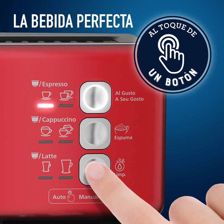 Cafetera Automática Oster® PrimaLatte™ Espresso BVSTEM6603R Roja
