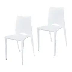 ARKIMUEBLES - Silla de polipropileno modelo Valerie blanco - set x 2 sillas