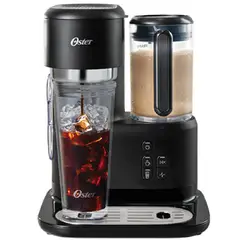OSTER - Cafetera Frappé Oster® BVSTDC03B Negra – Máquina 3 en 1 con Licuadora Integrada