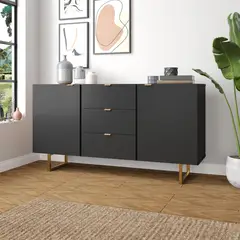 BRV MOVEIS - Cómoda Amari 71x36x135 cm Negro