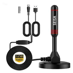 SEISA - Antena Tv Digital Abierta Hd Tvd Interior 360 Coaxial TX-T01