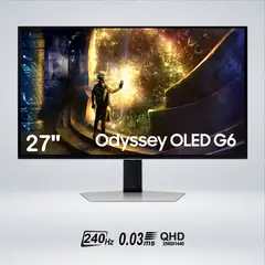 SAMSUNG - MONITOR GAMER ODYSSEY G6 OLED QHD 27 " 240HZ 0.03MS HDR LS27DG612SLXPE