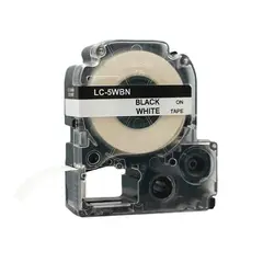 GENERICO - CINTA EPSON COMPATIBLE LC-5WBN 18MM LETRA NEGRO SOBRE BLANCO