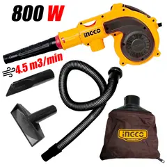 INGCO TOOLS - Sopladora Aspiradora Ingco AB8038 800W Bolsa Recolectora y Accesorios