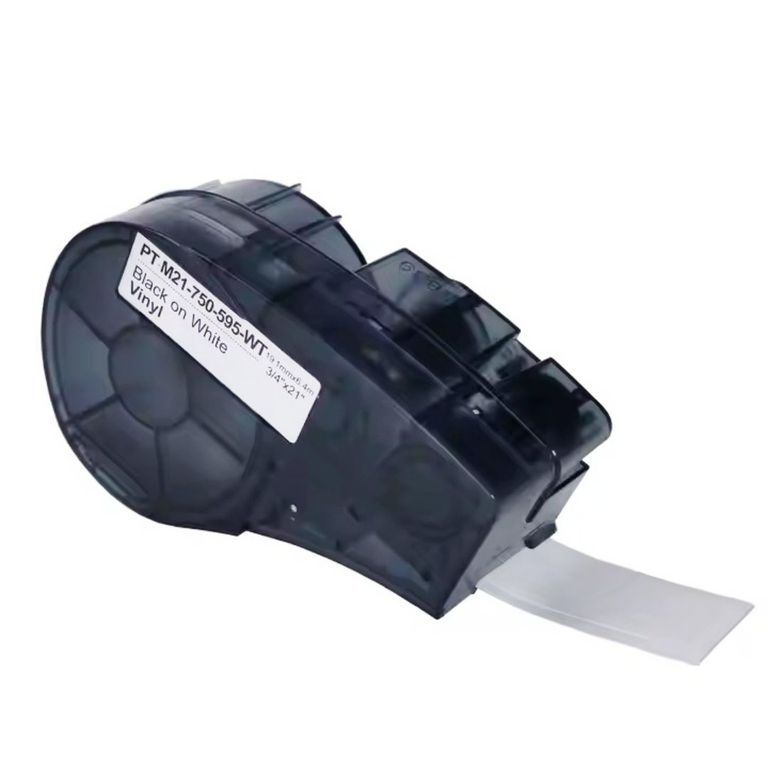 CINTA BRADY COMPATIBLE PT-M21-750-595-WT-BK 19-1MM NEGRO SOBRE BLANCO
